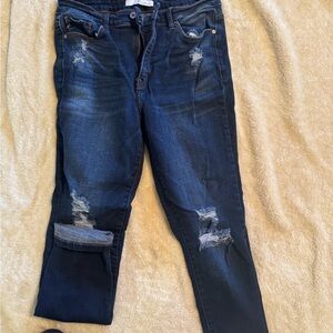 Kancan size 29 Distressed Dark Blue Women's Jeans